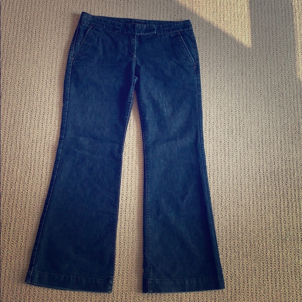 Express trousers wide leg flare denim pant
